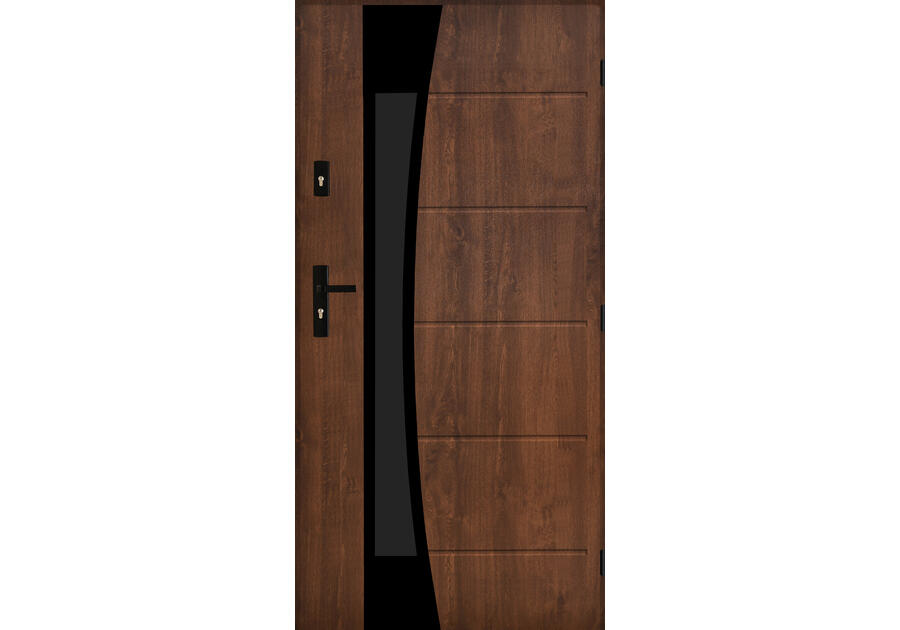 Zdjęcie: Drzwi zewnętrzne Diuna orzech 90 cm prawe kpl PANTOR